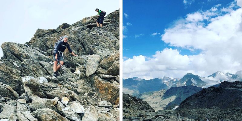 Abstieg zur Simimilaunhütte über das Hauslabjoch