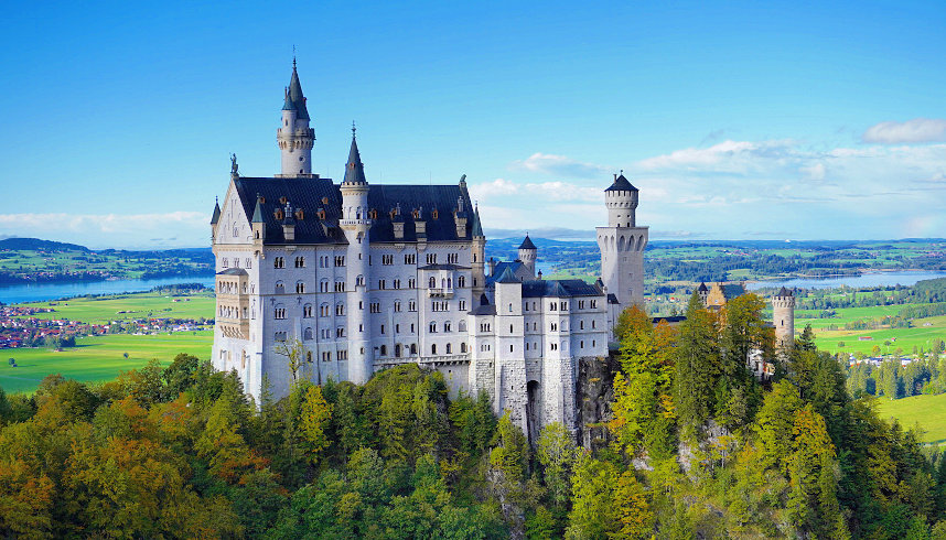 Schloss Neuschwanstein von der Marienbrücke