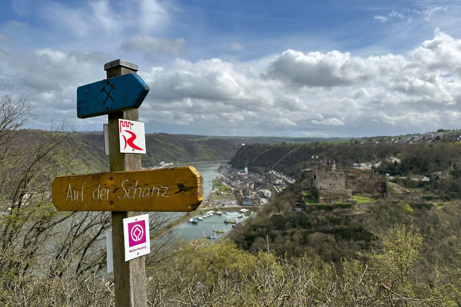 RheinBurgenWeg mit Hund